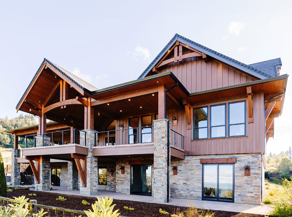 Timber-frame back new home