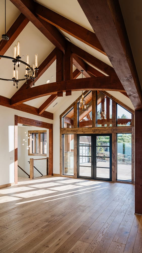 Timber-frame inside of home