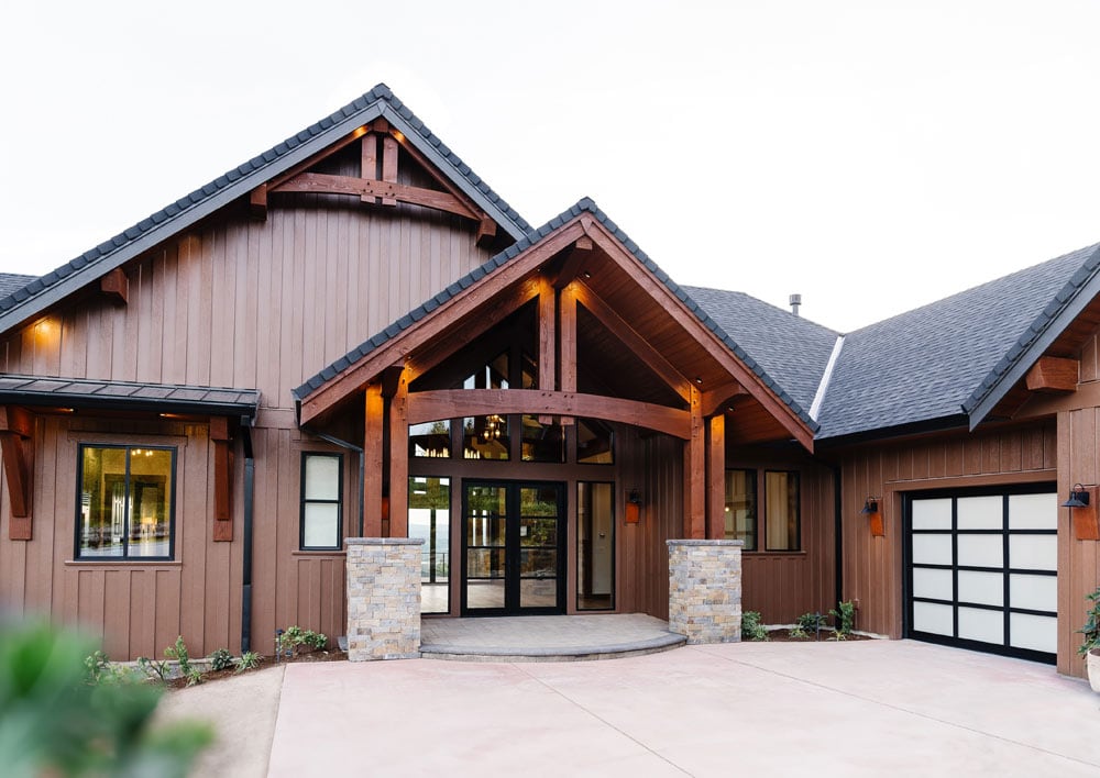 Timber-frame front door